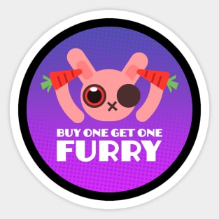 Buy One Get One Furry Sticker